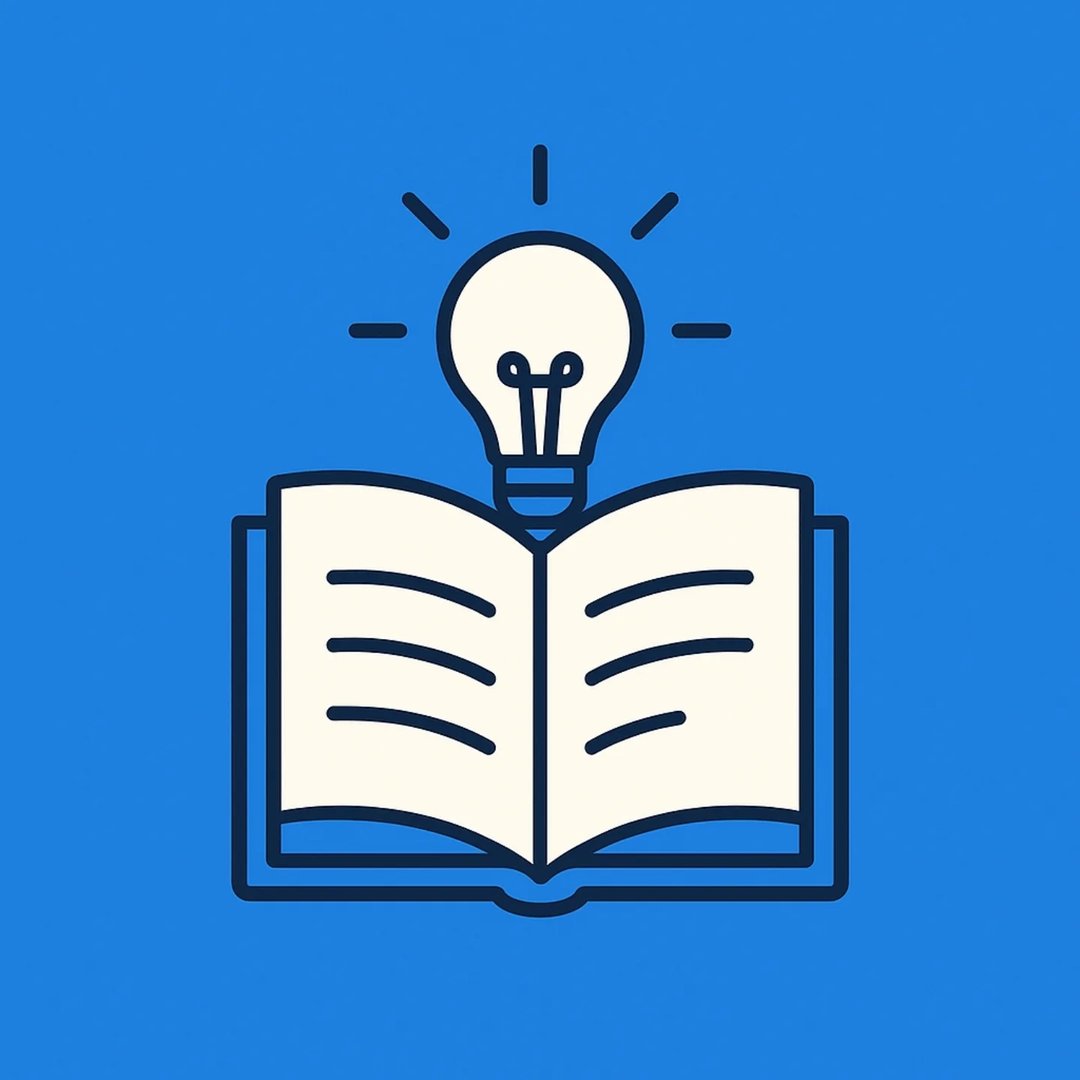 Onepage Smarter Logo — Buch mit Glühbirne